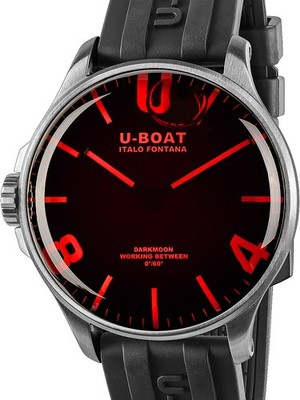 U-Boat 8465/B Darkmoon Red SS Mens Watch Capsoil 44mm 5ATM