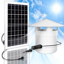 Solar Roof Duct Exhaust Fan with 15W Solar Panel Kit,6.3 Inch Solar Roof Vent...