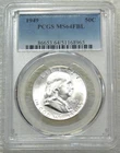 1949 Franklin Half Dollar PCGS MS64FBL Frosty White Just Graded New Holder N335L