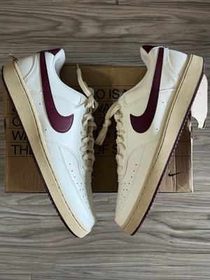 Size 12 Nike Court Vision Next Nature Low Sail Dark Beetroot for