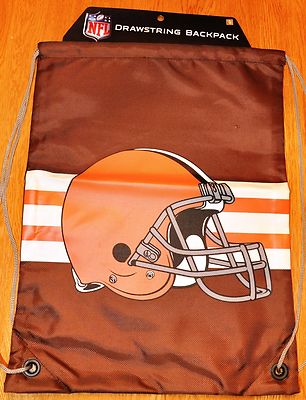 CLEVELAND BROWNS Drawstring Back Pack Back Sack BackPack NEW FREE USA SHIPPING