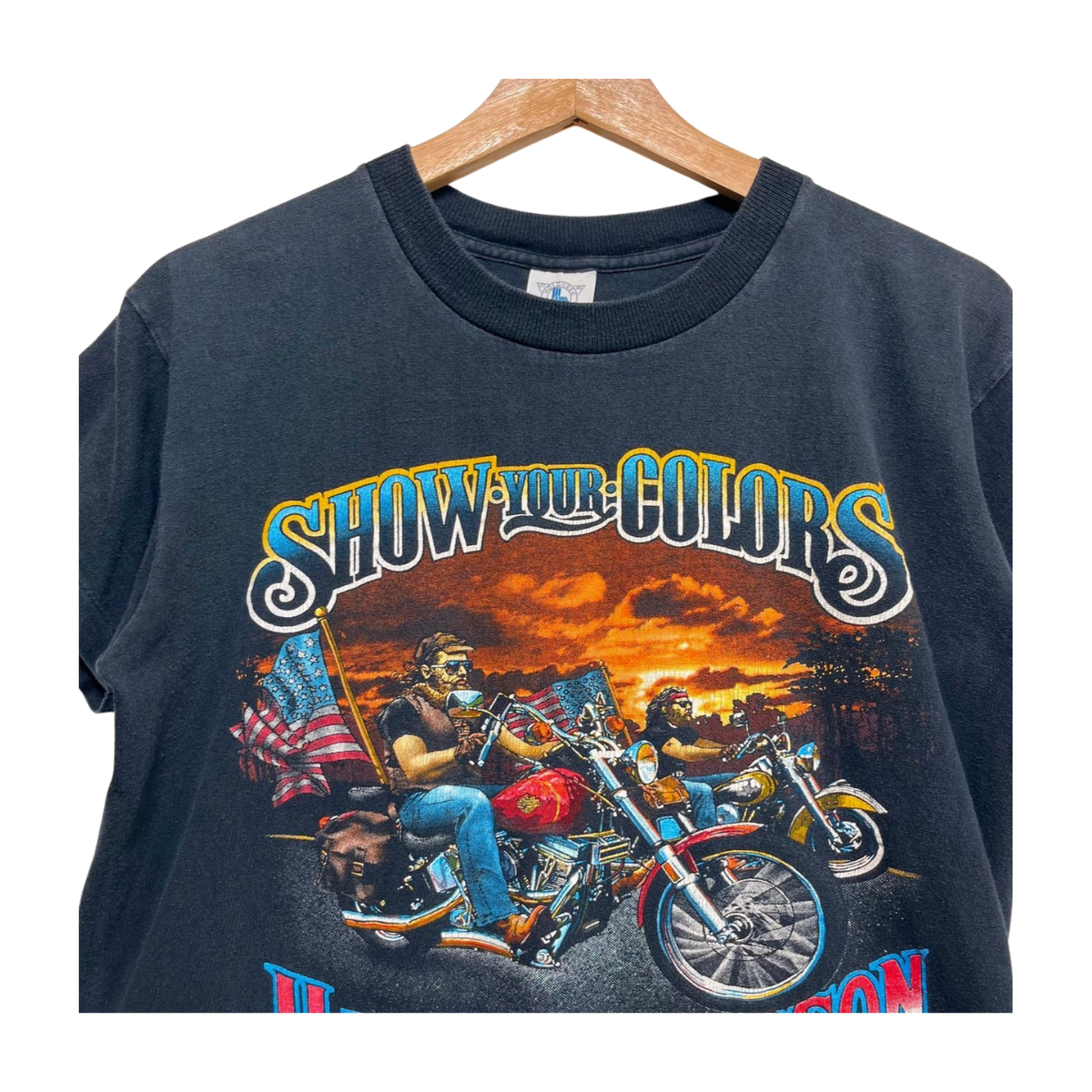 Vintage 80s Harley Davidson Holoubek T-shirt M American Biker Show
