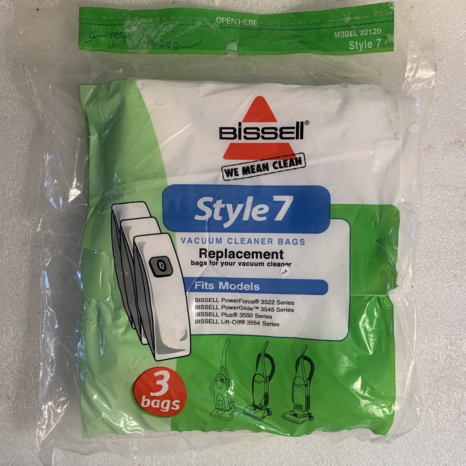 Bissell Style 7 Vacuum Bags, 3 Pack, 30861, 32120 eBay