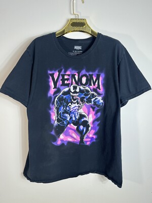 Venom T Shirt Mens XL Short Sleeve Marvel Comics Purple Graphic
