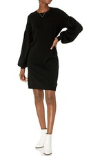 The Drop Women's Aiko Puff-Sleeve Sweater Dress - Small