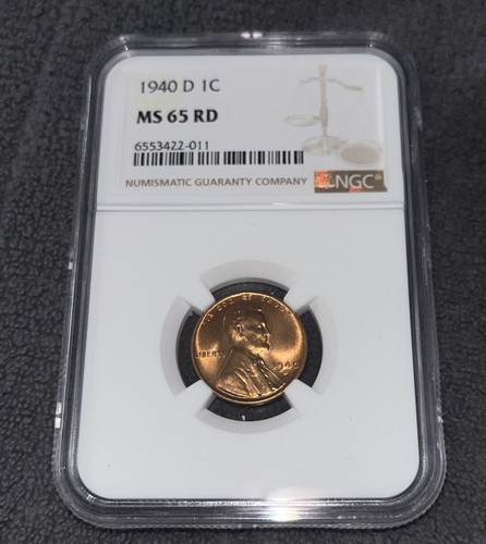 1940-D Lincoln Wheat Penny NGC MS-65 RD