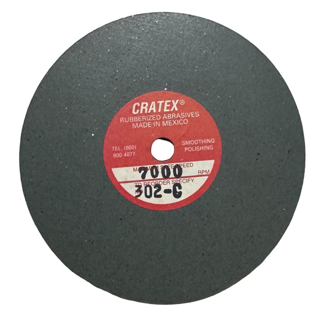 Cratex 3" x 1/8" x 1/4" - Resin Bonded Rubber Wheel (Coarse Grit)