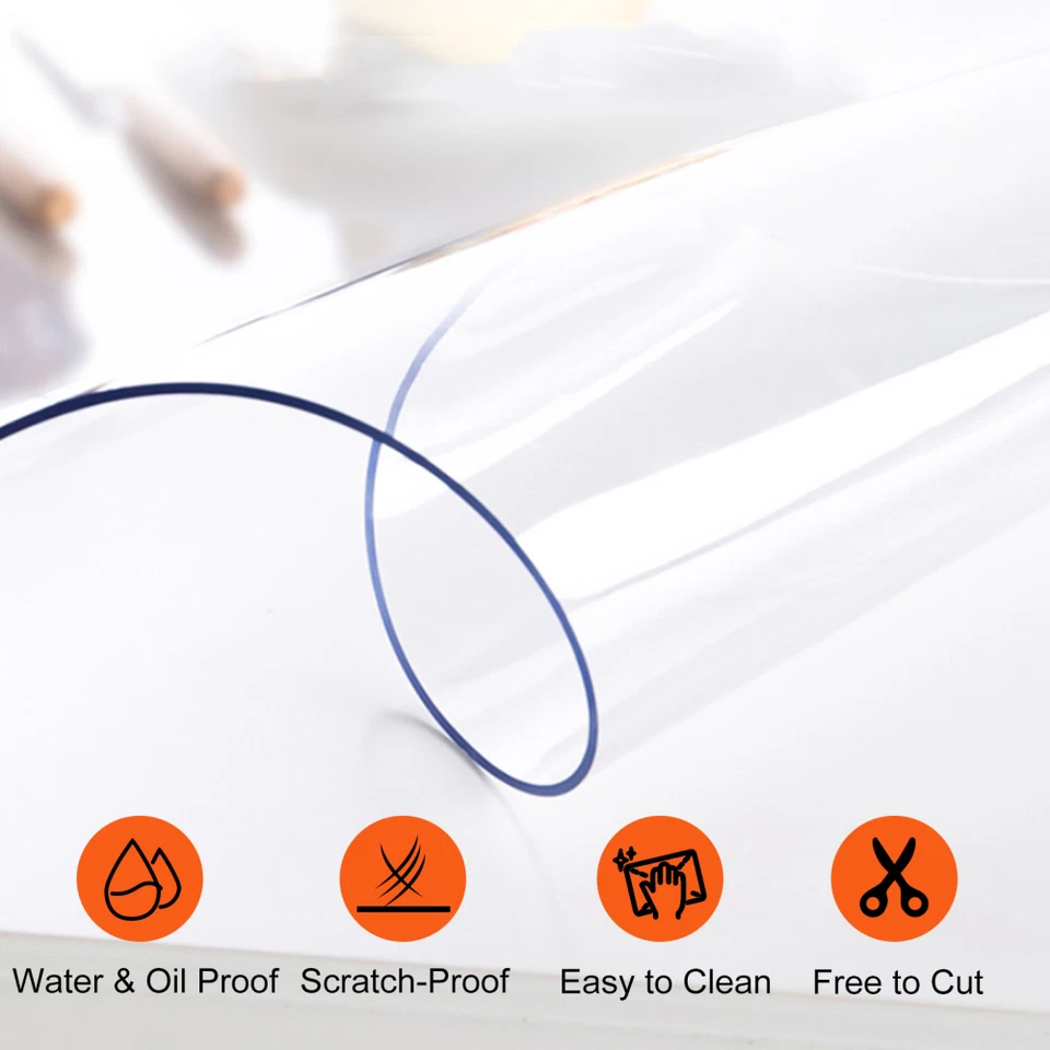 Tablecloth Clear Table Protector Dinning Table Cover Protector Transparent Cover - Image 3 of 4