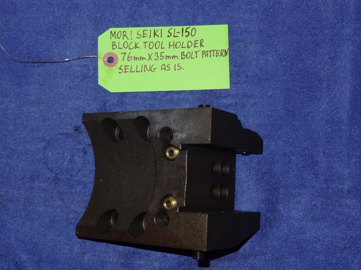Mori Seiki SRB-MS-ILK3A インターロック モジュール MORI SEIKI SL-150 TOOL HOLDER 76X35mm BOLT PATTERN.SELLING AS IS