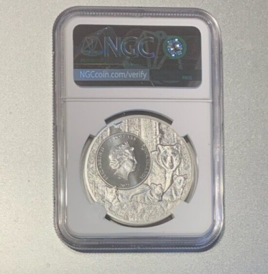 2022 NGC Silver 1 oz. MS70 State Animal Series Vermont Monarch