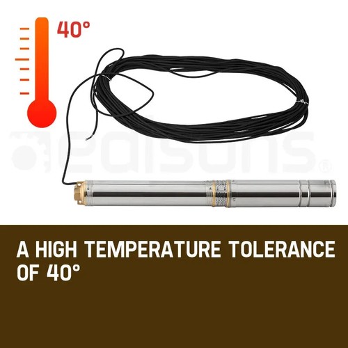 1HP Submersible Bore Water Pump Deep Well Irrigation Stainless Steel 240V - Picture 7 of 13