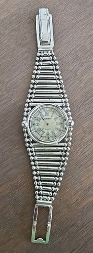 VTG Tunless Quartz Watch Silver Tone Japan MOVT Adjustable Strap