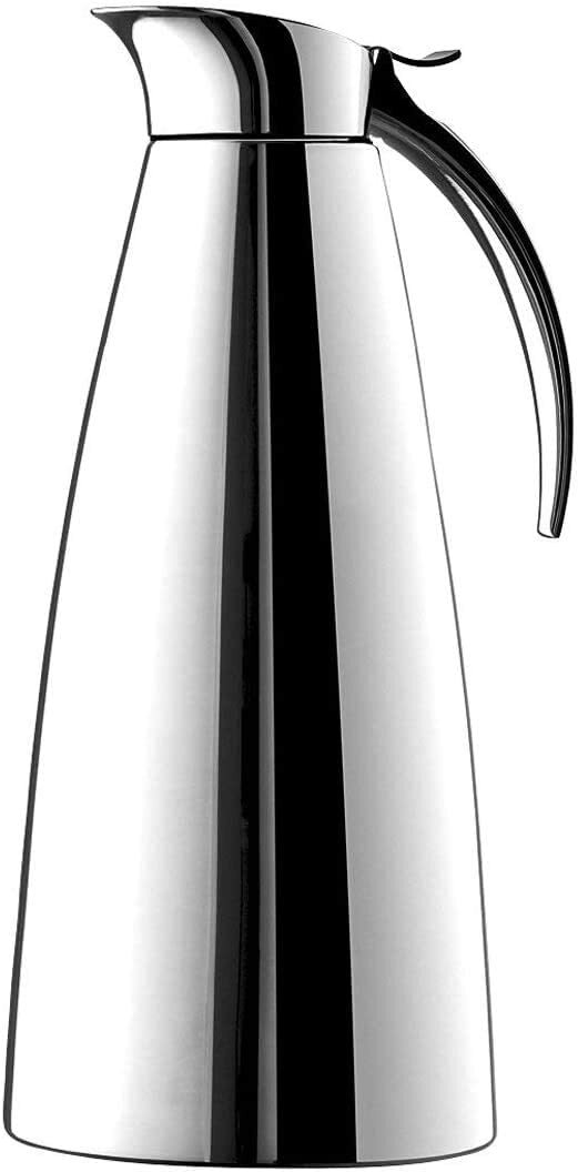 EMSA Eleganza Isolierkanne Thermoskanne Kaffeekanne Edelstahl, 1,0 L