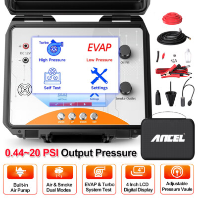 ANCEL EVAP Machine Car Smoke Leak Detector EVAP Turbo System Diagnostic Test Kit