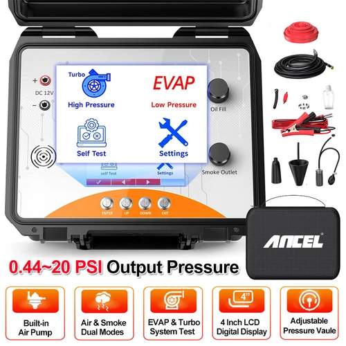 ANCEL EVAP Machine Car Smoke Leak Detector EVAP Turbo System Diagnostic Test Kit - Picture 1 of 24