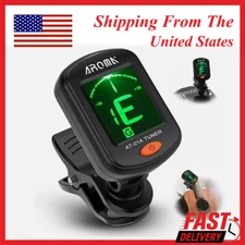 LCD-Clip On Chromatic Acoustic Tuner Electric Guitar Banjo Violin Bass Ukulele