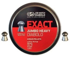 JSB Match Diabolo Exact Jumbo Heavy .22 Cal 18.13 Grains Domed 500ct