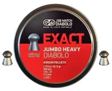 JSB Match Diabolo Exact Jumbo Heavy .22 Cal 18.13 Grains Domed 500ct