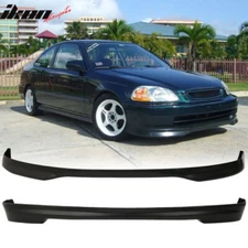 Fits 96-98 Honda Civic Hatchback TR Style Front Bumper Lip + Rear Bumper Lip PP