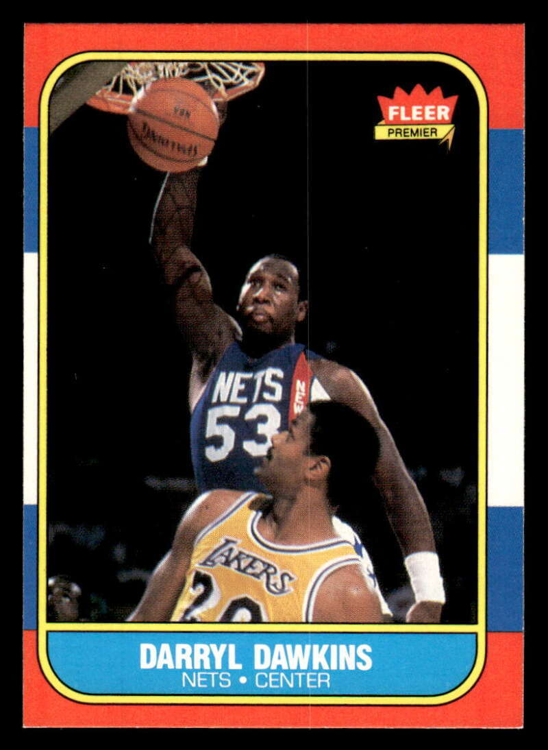 1986 FLEER DARRYL DAWKINS NEW JERSEY NETS #24 EX-MT X9037