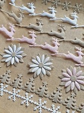 Christmas Craft sewinig decor rustic trims shiny hessian Glitter party decor