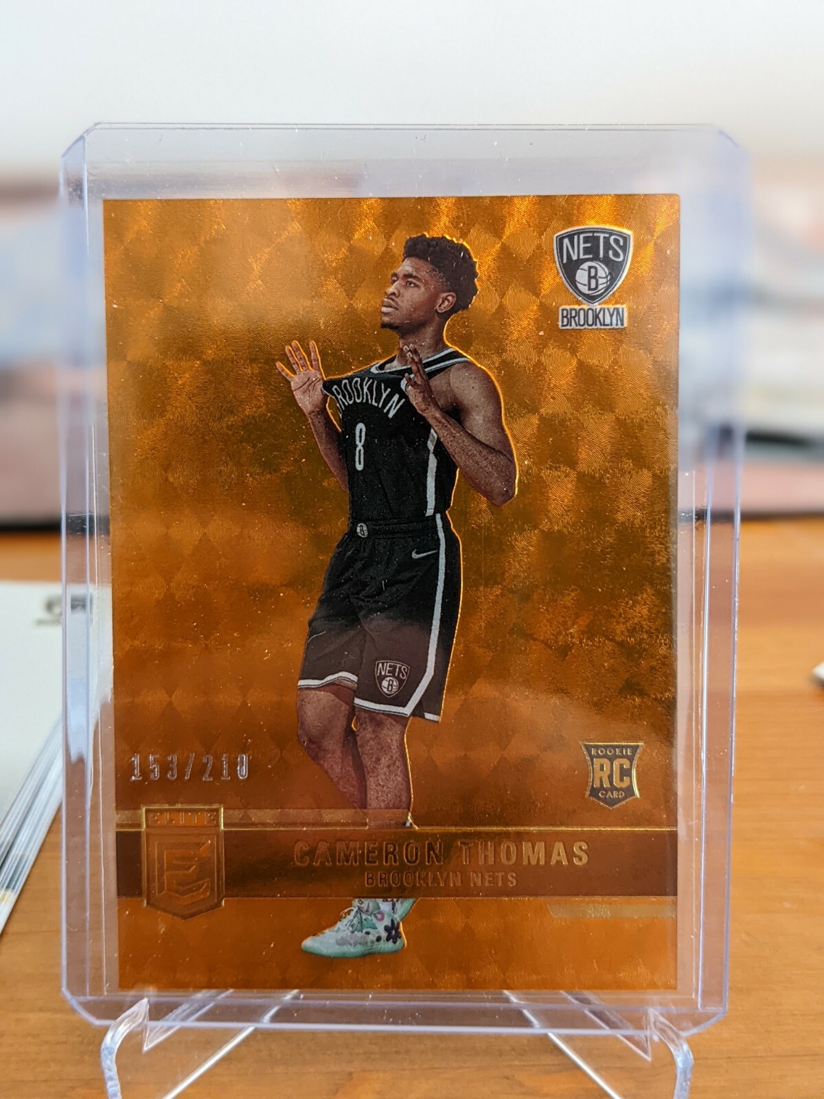 2021-22 Panini NBA Donruss Elite Cameron Thomas Rookie RC 153/210 Orange #222