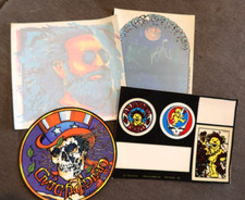 Vintage -GRATEFUL DEAD Jerry Garcia Psychedelic Hippie Window STICKER-DECAL Lot