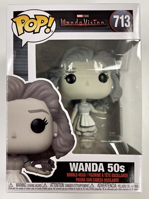 Funko Pop! Marvel 50 s Black & White (B&W) Wanda #713 WandaVision 2021 Disney +