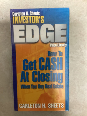 Carleton H. Sheets Investor's Edge How To Get Cash At Closing, VHS New Sealed