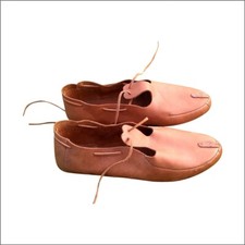 Roman Leather lace up ankle shoe pair Brown color leather shoe footwear