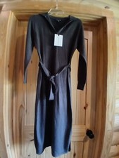 42 Hawthorne Stitch Fix Split Collar Neck Sweater Dress Grey Sz. S Petite