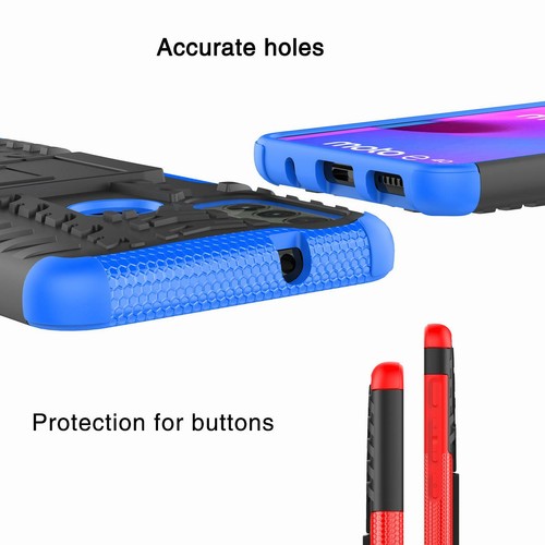 For Motorola Moto E40 Case, Slim Shockproof Stand Phone Cover + Screen Guard - Zdjęcie 6 z 18