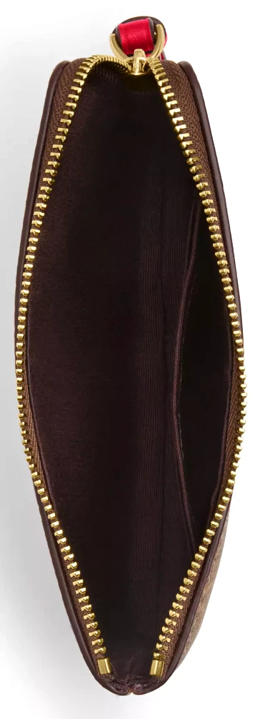 ? Polsino Coach con zip angolare CAQ76 Tan Multi (arancione) Firmato Tela Nuovo con etichette