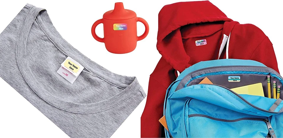 Персонализированная одежда имя этикетки для лагеря, колледжа, школы смесь цвет фон - Изображение 2 из 4