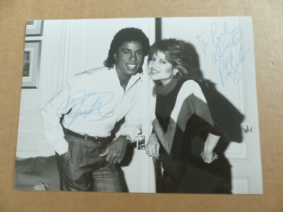 PIA ZADORA & JERMAINE JACKSON signed Autogramm signiert 18x24 Foto WHEN THE RAIN