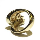 14k yellow gold .85ct round diamond swirl ring 10.6g estate vintage 7 — photo 5