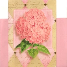 Spring Springtime Pink Hydrangea Hydrangeas Flowers Blank Note Cards - Set of 6