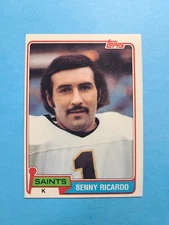 BENNY RICARDO 1981 TOPPS FOOTBALL CARD # 306 G8468