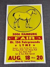 2006 Hamburg CT Fair Festival Cardboard Poster Imperial Shows