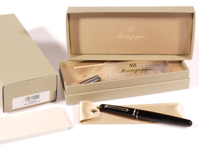 PRL) MONTEGRAPPA PEN HELMET 01 BLACK FOUNTAIN PEN INK FP B PEN FOUNTAIN PEN