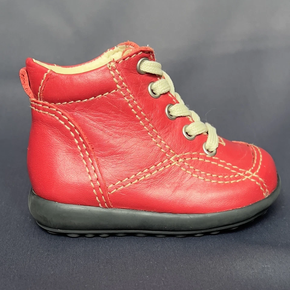 Красный кожаный лодыжки чукка ботинки Baby GAP туфли размер 3 очаровательный - Изображение 2 из 4