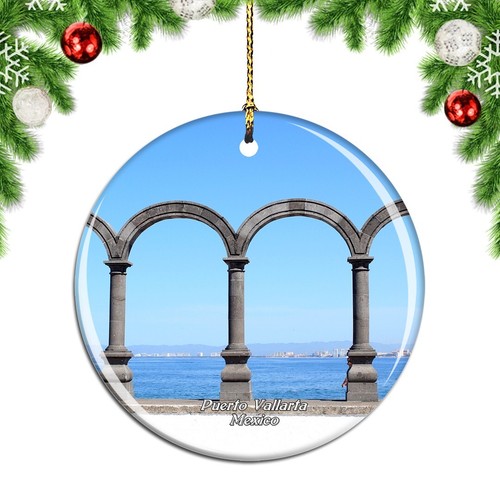 Mexico Malecon Boardwalk Puerto Vallarta Christmas ornament city travel souvenir