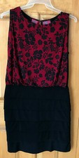 Valerie Bertinelli Evening Cocktail Designer Woman's Dress Sz 12 FLATTERING BACK