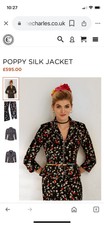 Caroline Charles Poppy, Silk, Lined Jacket Size 14 £595