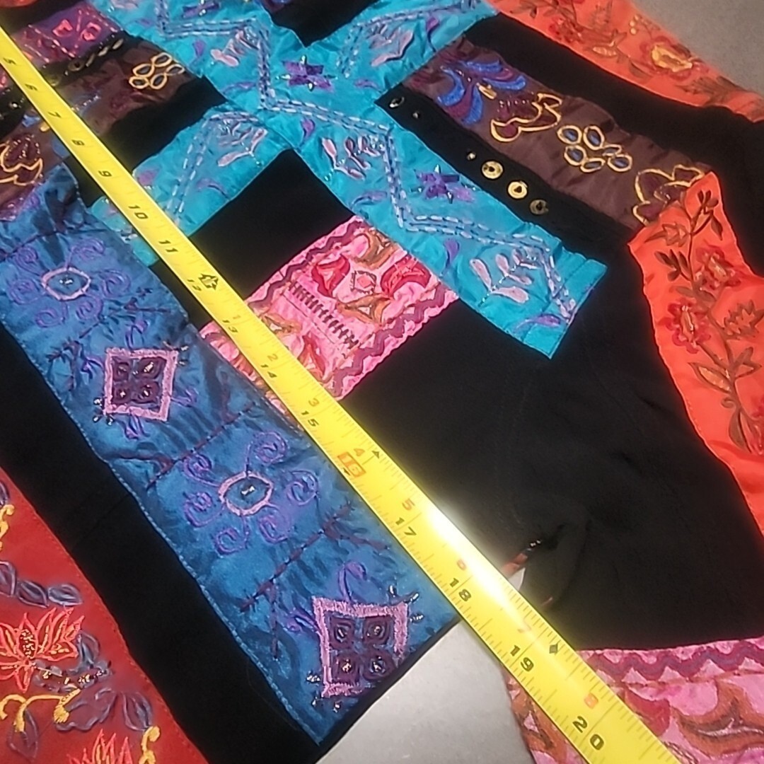 Chicos Womens Patchwork Embroidered Button-Up Jac… - image 10