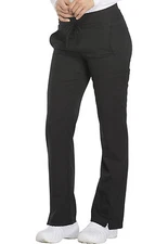 Black Dickies Scrubs Dynamix Mid Rise Straight Leg Drawstring Pant DK130 BLK
