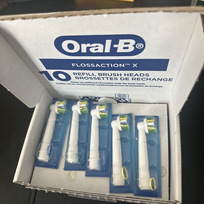 Oral-B FlossAction X Electric Toothbrush Replacement Brush Heads 10ct | New!