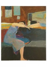 Postcard Richard Diebenkorn Sleeping Woman 1961 Kalamazoo MI Inst Fine Arts MINT