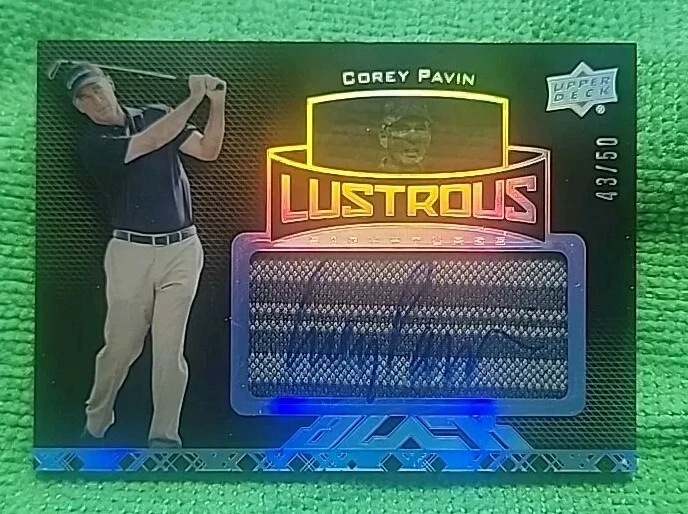 2014 Corey Pavin UD BLACK patch Auto 43/50 - BGS 9 - Auto Tournament Warn. - Image 3 of 4