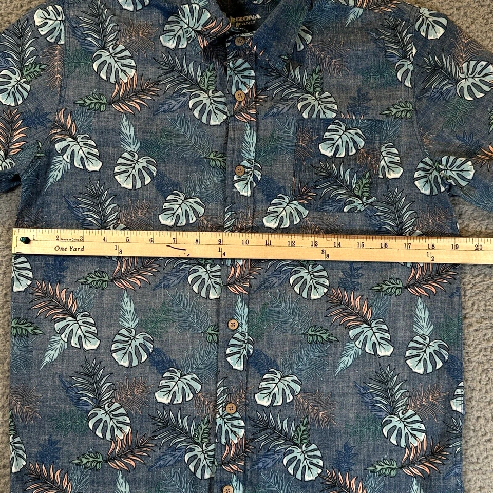 Camisa Arizona Para Hombre XLarge Hawaiana 18/20 Azul Manga Larga Foto 2 de 4